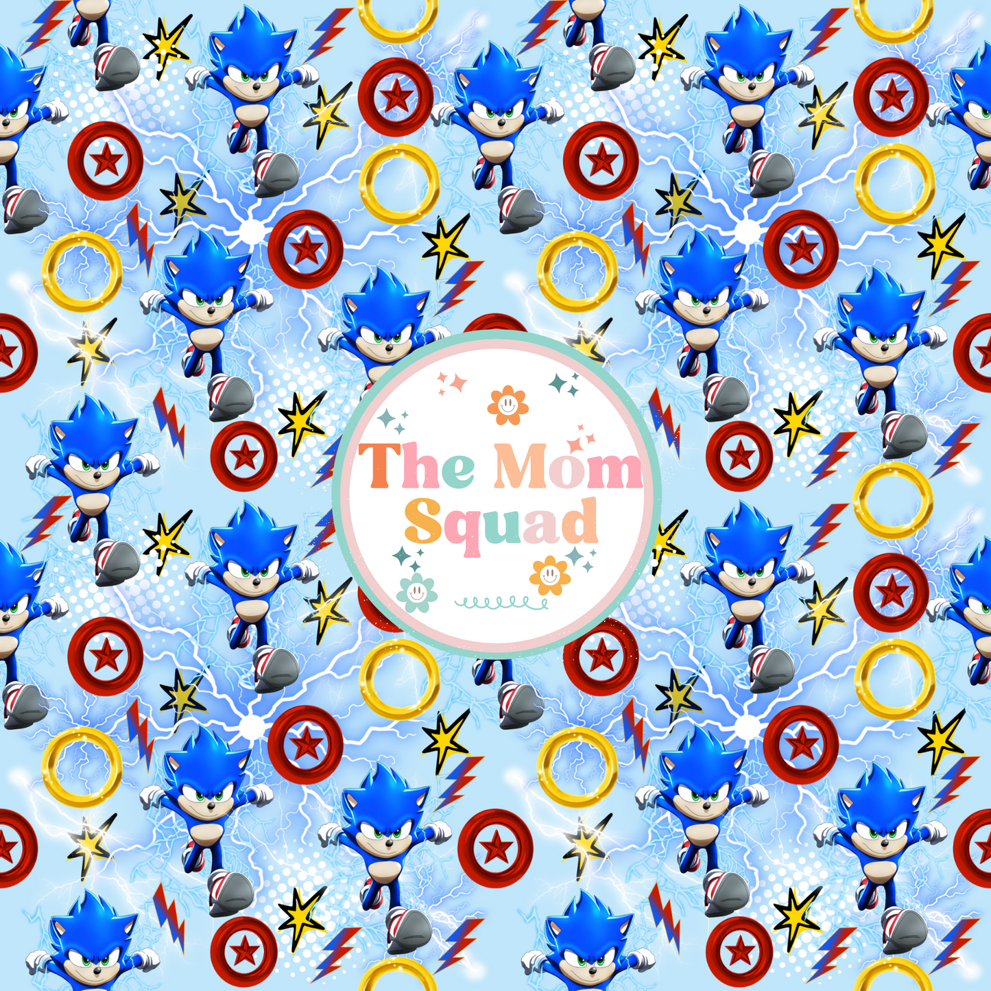 Sonic the Hedgehog Seamless Pattern - Speed into Style with the Blue Blur!