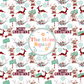 Rudolph Red-Nose Reindeer Christmas Seamless Printable Pattern – Add Whimsy to Your Holiday Creations with this Festive Design!