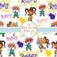 Rugrats Chuckie and Susie 80s Cartoon Seamless Pattern - Nostalgic Delight for Your Designs