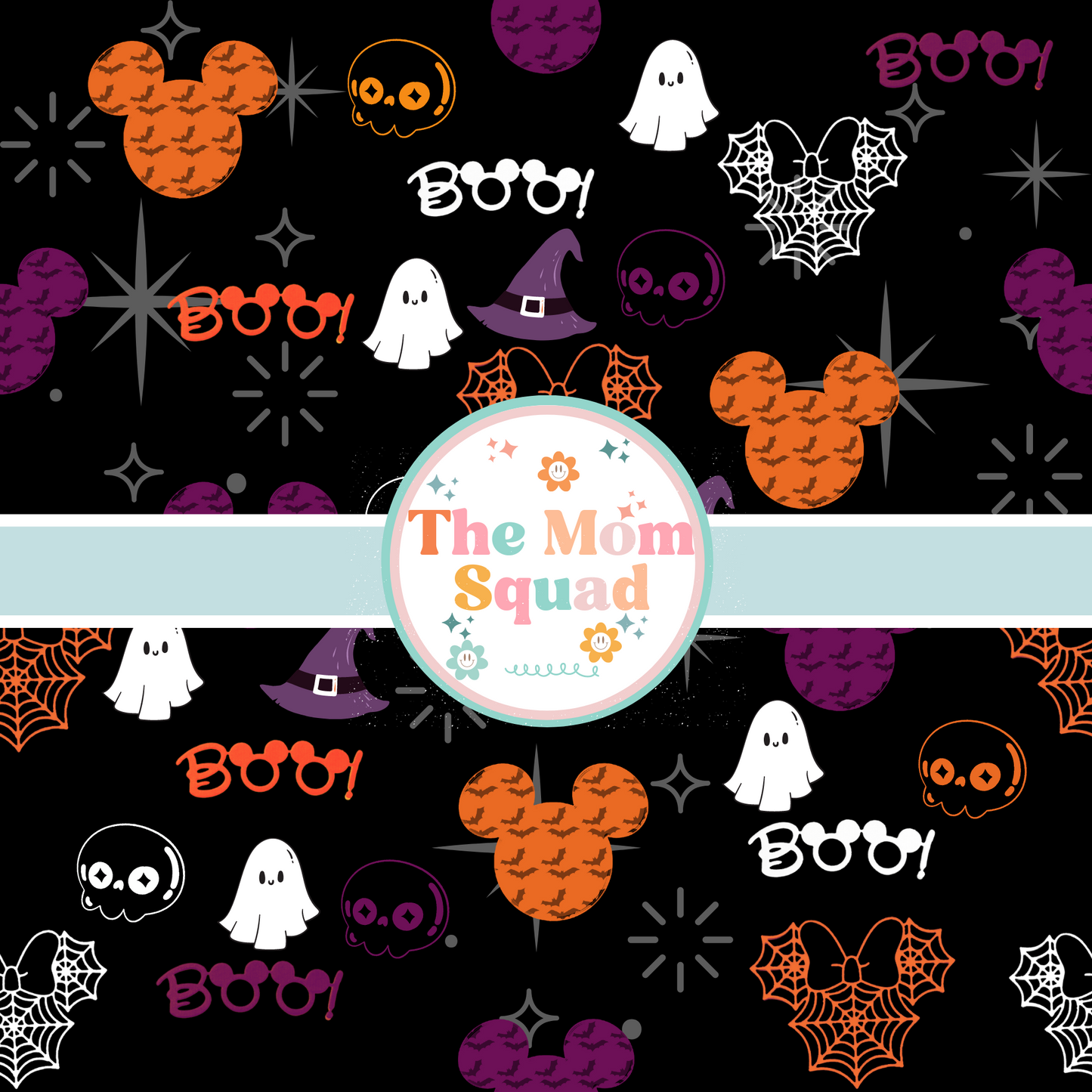 Mickey Mouse Halloween Seamless Pattern Instant Download Printable Paper Design: Spooky Disney Delight