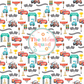 Zoom into Fun with Lightning McQueen and Mater Seamless Pattern - Instant Download