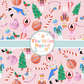 Pink Nutcracker Wonderland: Festive Seamless Christmas Pattern for a Touch of Grace and Glamour in Your Holiday Crafts!