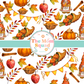 Festive Pumpkin Fall Gnome Seamless Pattern: 12" x 12" Fall Instant Download Digital Paper