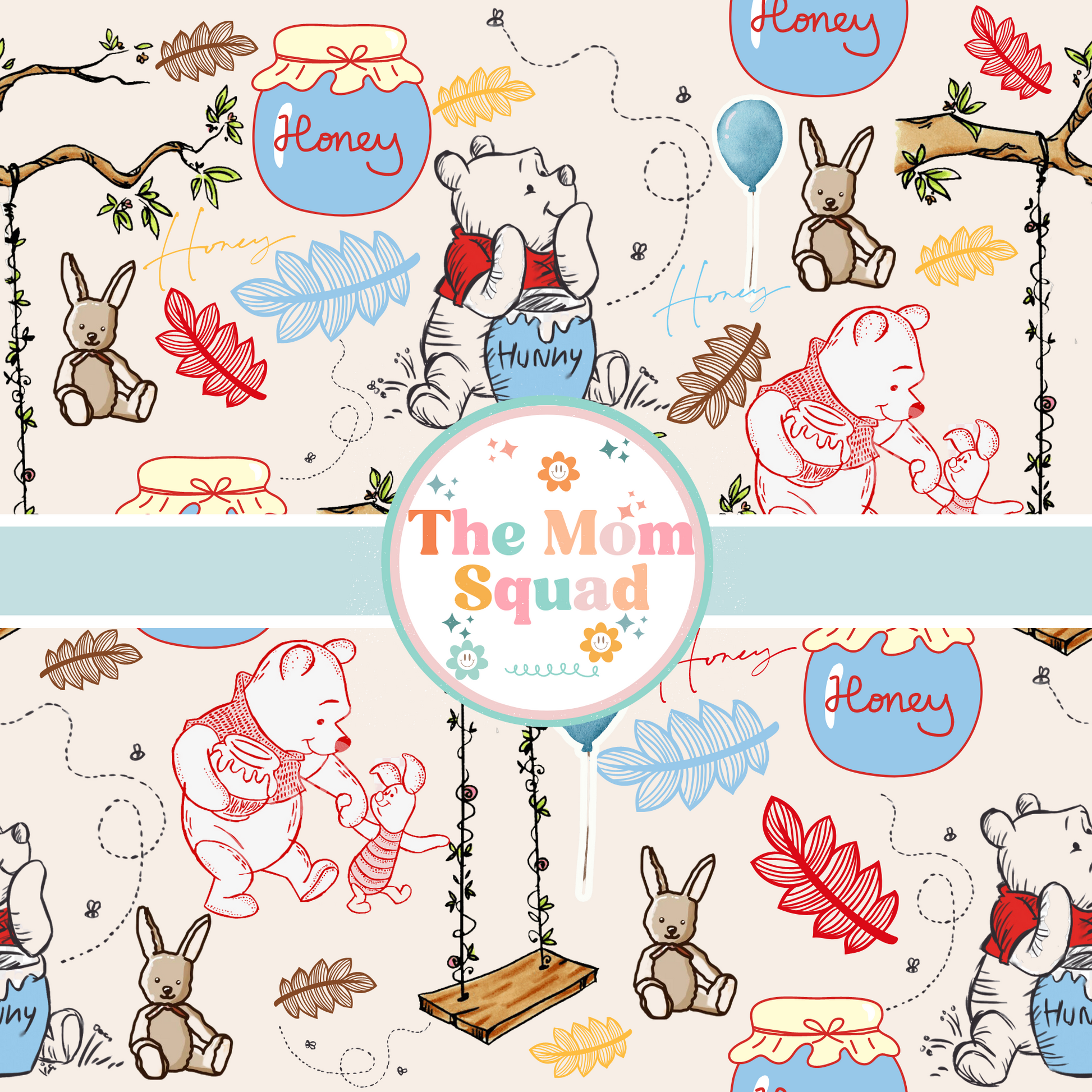 Winnie The Pooh Seamless Pattern, Classic Winnie the Pooh Seamless File  Winnie the Pooh Digital, Seamless Fabric Pooh – The Mom Squad
