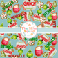 Blue Whoville The Grinch Seamless Christmas Pattern 12" x 12" Instant Download Printable Paper Design