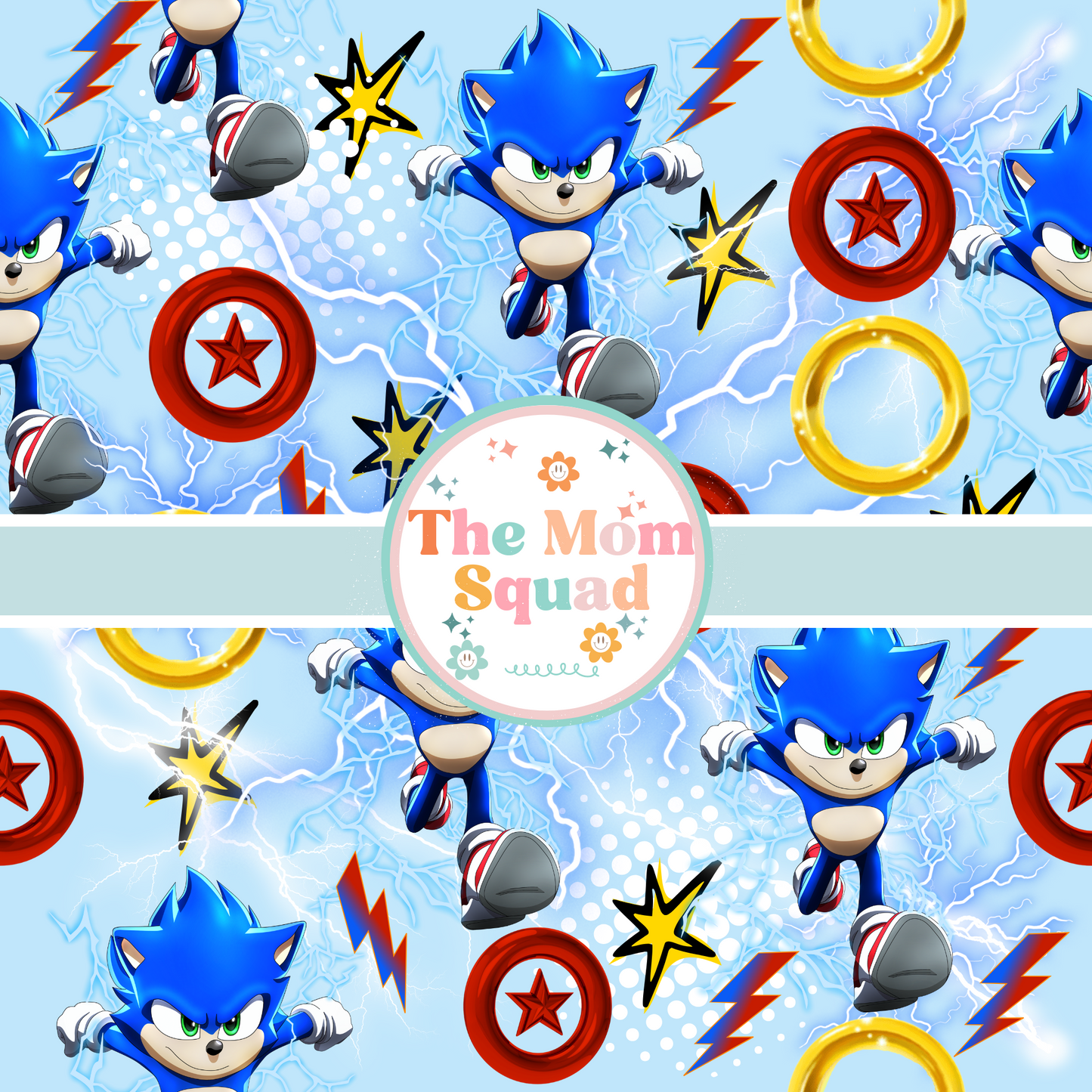 Sonic the Hedgehog Seamless Pattern - Speed into Style with the Blue Blur!