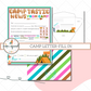 Kids Summer Camp Fill-In Letter Home Printable in Pink, Teal, and Green | 8.5" x 11" | Instant Download PDF